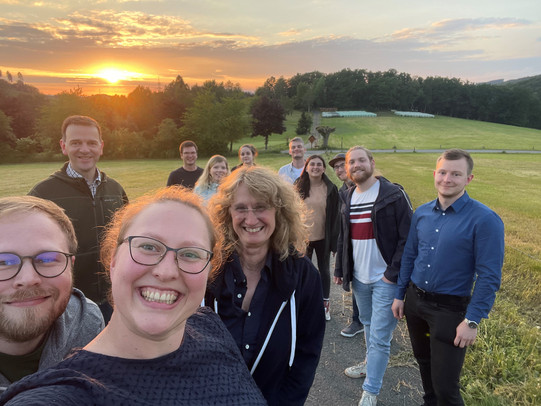Group photo of the REC during an evening walk